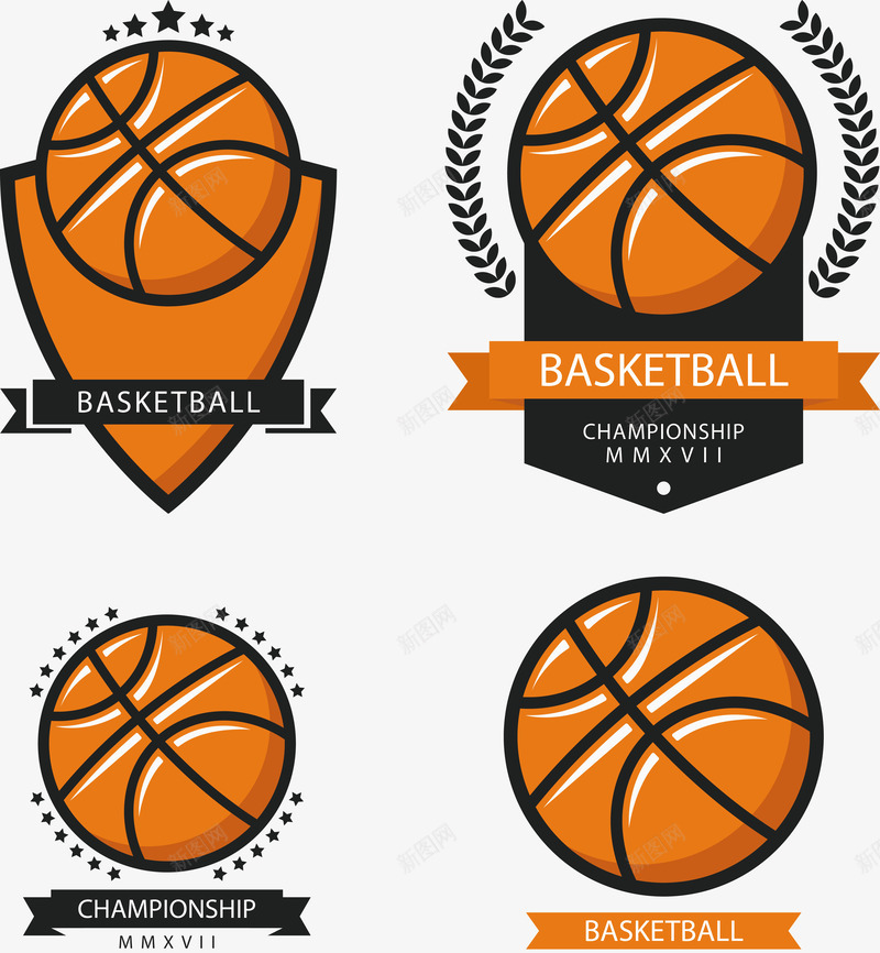 创意时尚篮球运动图标矢量图ai_新图网 https://ixintu.com 体育 创意 时尚 球类运动 矢量图 篮球 篮球贴纸 运动 运动图标 运动小图标
