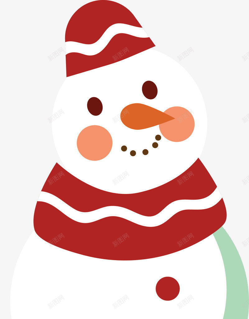 冬天呆萌白色雪人png免抠素材_新图网 https://ixintu.com 冬天雪人 呆萌雪人 开心 白色雪人 红色围巾 红色帽子