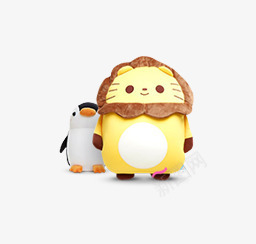 玩具狮子企鹅png免抠素材_新图网 https://ixintu.com 卡通 布艺 玩具狮子企鹅