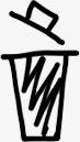 手绘黑色打开垃圾桶标志图标png_新图网 https://ixintu.com 垃圾桶 打开 标志 黑色