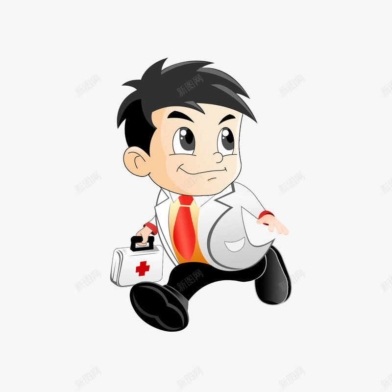 大夫医生男人白色卡通药箱png免抠素材_新图网 https://ixintu.com 医生 卡通药箱 大夫 男人 白色