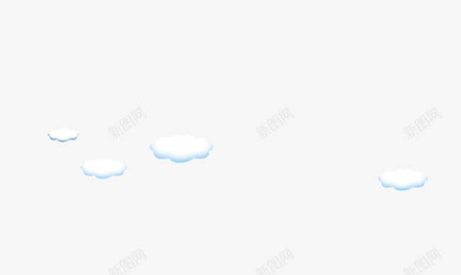 卡通简约漂浮蓝色底边白云png免抠素材_新图网 https://ixintu.com 卡通 漂浮 白云 简约 素描白云 蓝色底边
