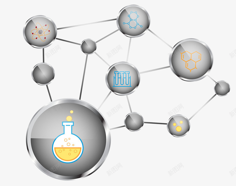 现代医学生物研究png免抠素材_新图网 https://ixintu.com 分子 分子式 创意合成 医学 医疗 基因 探索 现代 研究 科学 科技