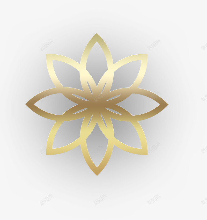 镀金色卡通纯色花朵png免抠素材_新图网 https://ixintu.com 卡通 清晰 童趣 简约 美丽 花朵 装饰图案 鲜花
