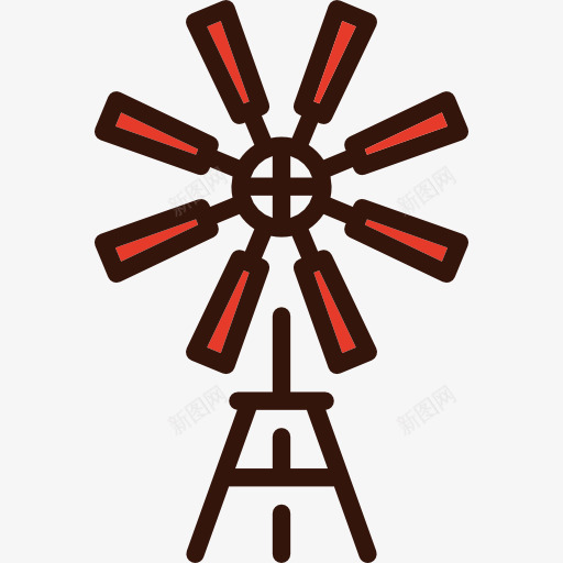 风车图标png_新图网 https://ixintu.com eolical 建筑 生态 能源 西方 风车