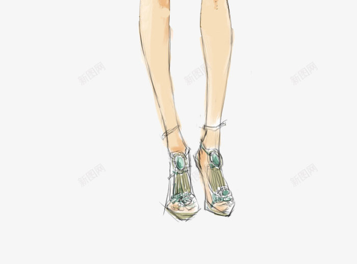 唯美礼服婚纱插画png免抠素材_新图网 https://ixintu.com 女装设计稿 手绘时装设计图 时装设计插画