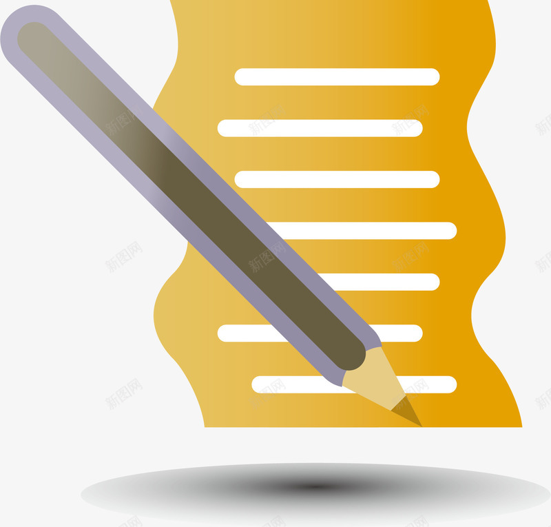 铅笔和纸png免抠素材_新图网 https://ixintu.com 手绘笔和纸 矢量铅笔 纸张 铅笔