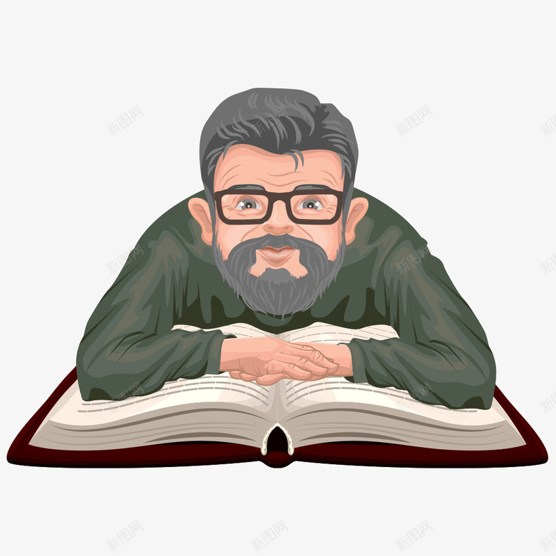 看书的男人矢量图eps免抠素材_新图网 https://ixintu.com 人物插画 卡通人物 插画 看书 矢量人物 矢量男人 矢量图