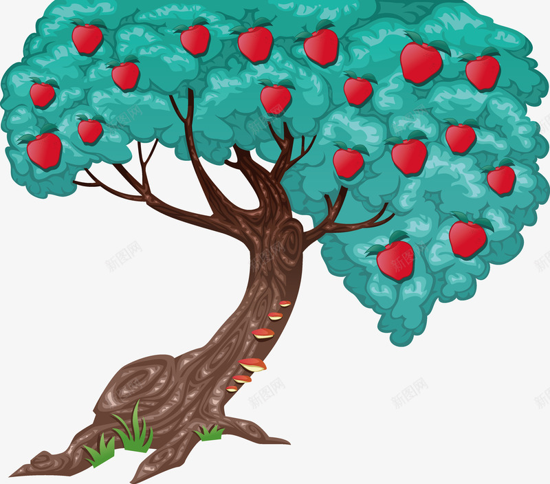 手绘森林植物果树矢量图ai免抠素材_新图网 https://ixintu.com 乌龟 动植物 大树 手绘 松鼠 果实 果树 森林植物果树 狐狸 蘑菇 矢量图