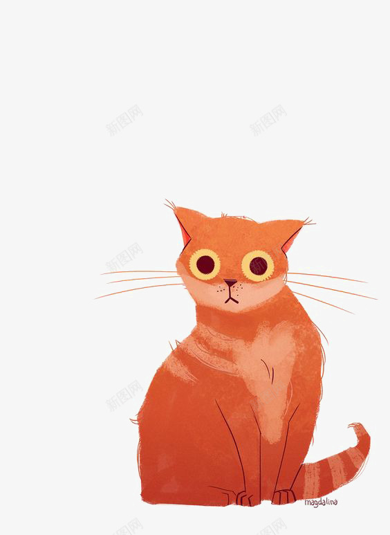黄色猫咪png免抠素材_新图网 https://ixintu.com 可爱 可爱小猫呆萌小猫 可爱猫咪 呆萌猫咪 咪咪 喵星人 宠物猫 家宠 小猫
