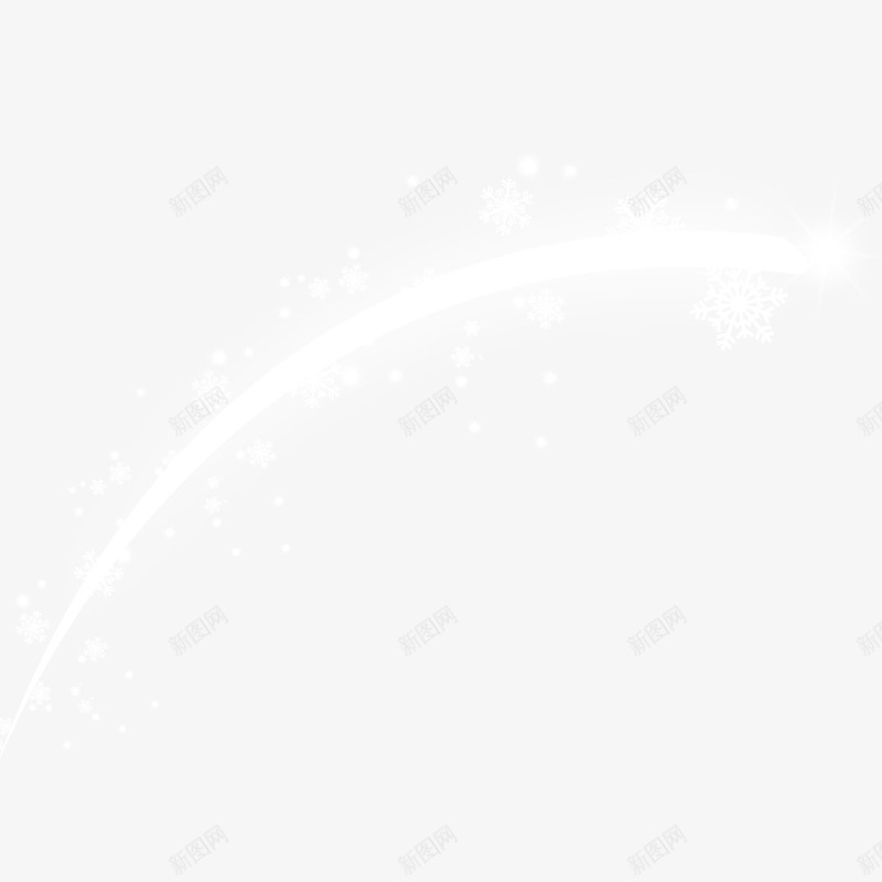白色雪花飘逸痕迹png免抠素材_新图网 https://ixintu.com 冬季 白色 装饰 雪花飘逸痕迹
