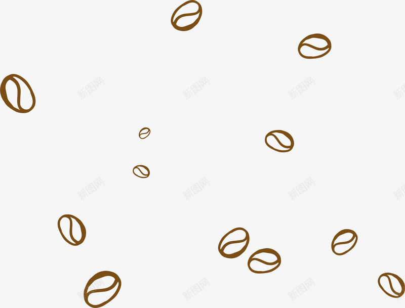 褐色简约咖啡豆漂浮png免抠素材_新图网 https://ixintu.com 免抠PNG 咖啡豆 漂浮素材 简笔咖啡豆 简约 褐色