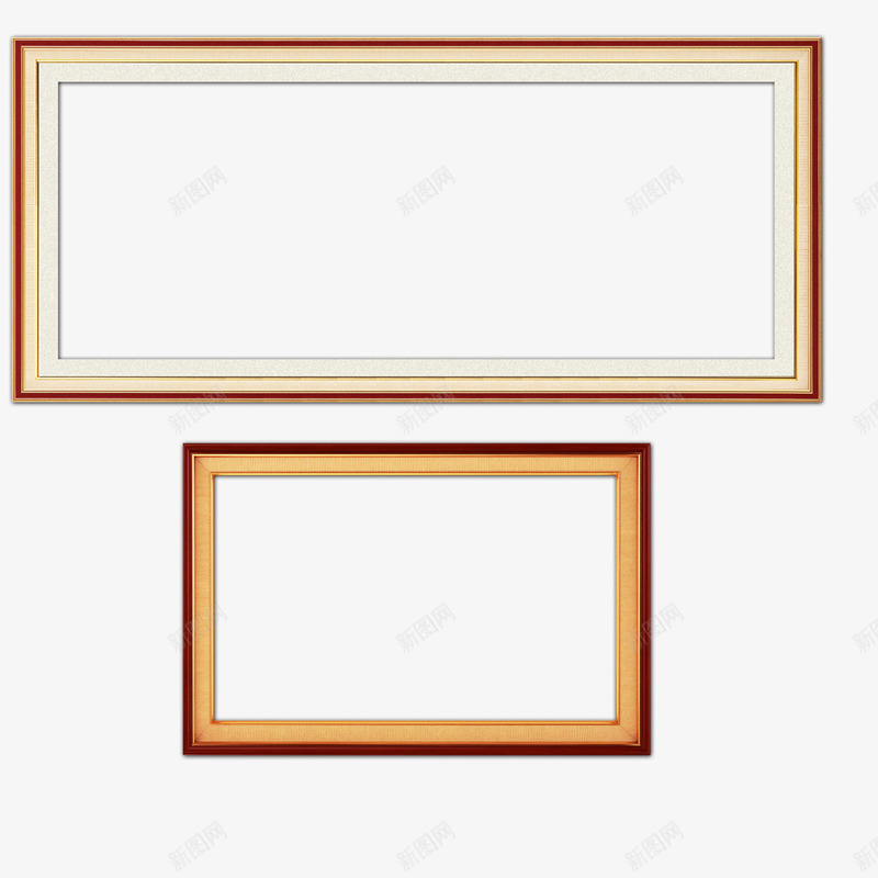 木质边框psd免抠素材_新图网 https://ixintu.com 书画框 书画框边框 画框 禁书画框 证书画框 边框