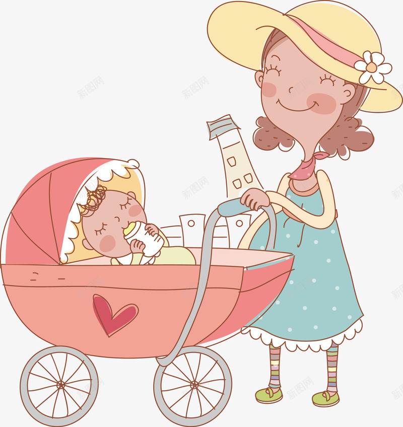 外出的母子png免抠素材_新图网 https://ixintu.com 妈妈 妈妈宝贝 婴儿 宝贝 感恩母亲节 散步 母亲节 母亲节促销 母亲节快乐 母亲节特惠 母亲节素材