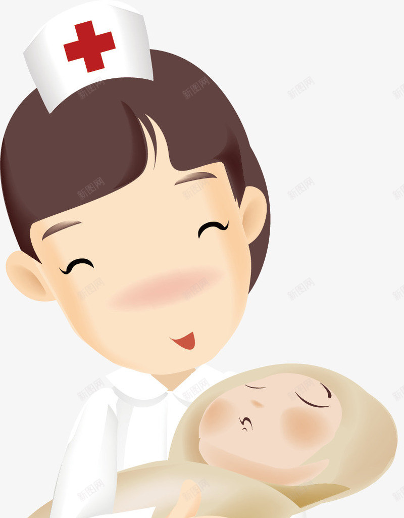 女护士卡通医生png免抠素材_新图网 https://ixintu.com 专业医生 医务人员 医学人物 医生人物 医生元素 医生节 卡通医生