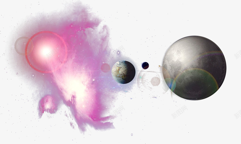太空星际云png免抠素材_新图网 https://ixintu.com 光圈 发光 发光圈 太空 效果 星际云 炫彩 红色 行星
