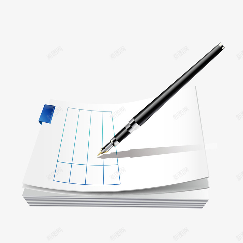 一叠白色纸张png免抠素材_新图网 https://ixintu.com 白纸 白色 纸 纸张 钢笔