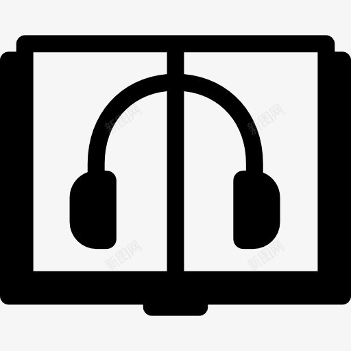 开放的有声读物图标png_新图网 https://ixintu.com 书 书籍 打开的书 技术 电子书 耳机