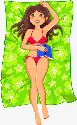 睡觉png免抠素材_新图网 https://ixintu.com 卡通女孩 手绘女生 服装搭配