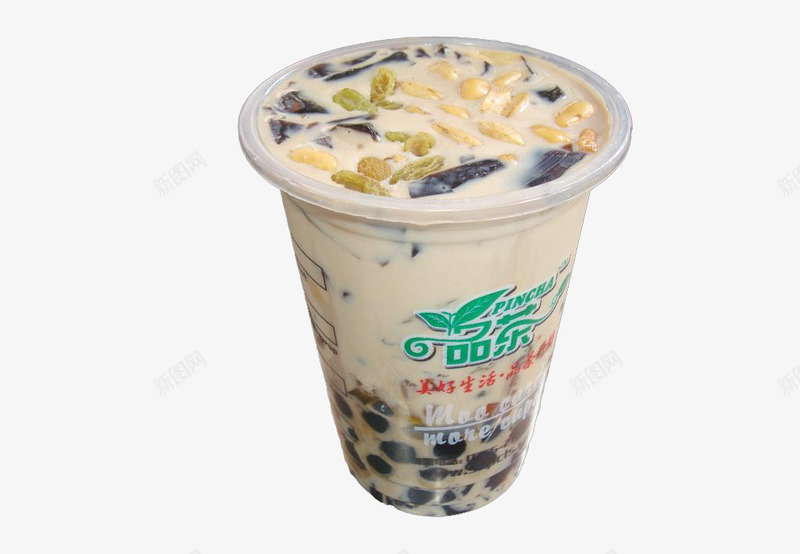 烧仙草奶茶png免抠素材_新图网 https://ixintu.com 产品实物 奶茶 烧仙草 甜品 饮品