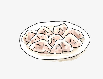 一盘水饺png免抠素材_新图网 https://ixintu.com 冬至 手绘食物 新年 水彩饺子 过节 饺子