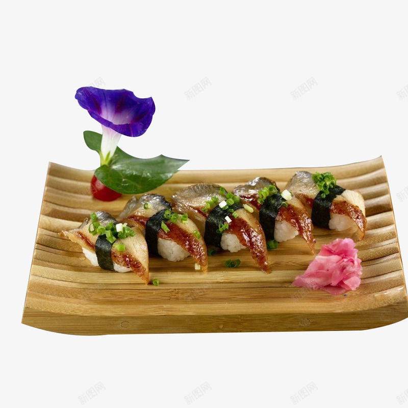 木质盘子鳗鱼寿司餐饮食物png免抠素材_新图网 https://ixintu.com 下午茶点 小吃 木质盘子鳗鱼寿司 美味 食品餐饮 食物 鳗鱼寿司