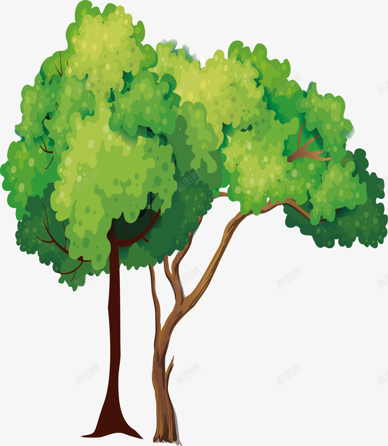 槐树老树png免抠素材_新图网 https://ixintu.com 创意老树 卡通大树 卡通槐树 大树 手绘老树 树木 漂亮老树 粗树 绿色老树 老树 老槐树