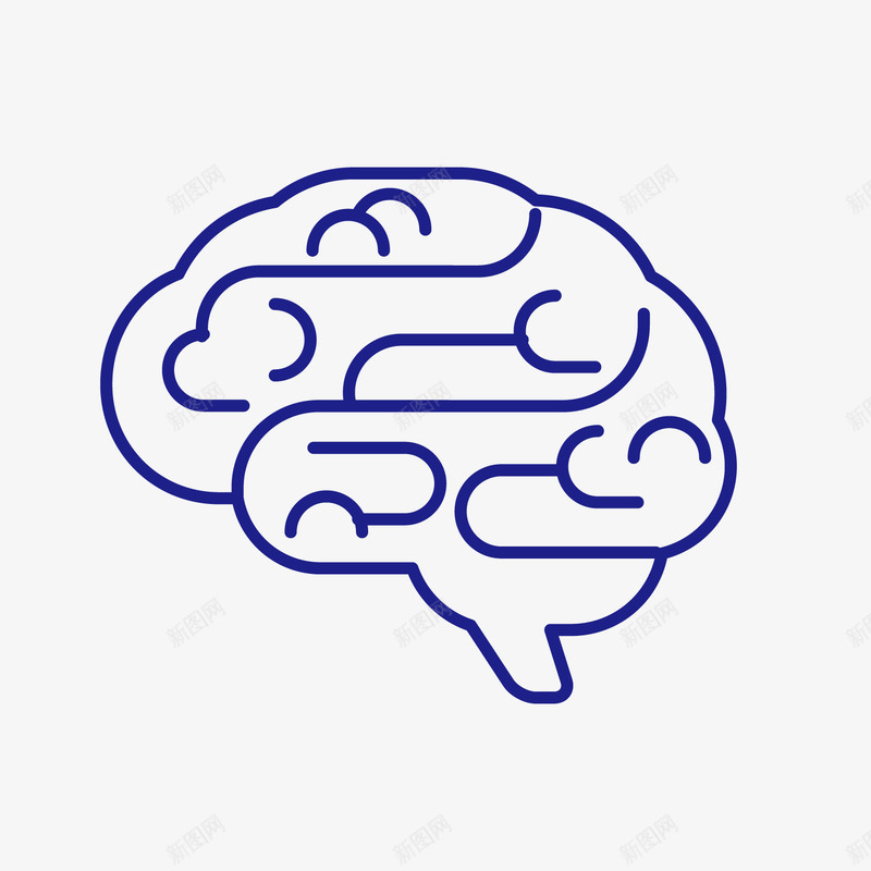 科技人脑图标png_新图网 https://ixintu.com 人脑 只能 图标 智慧 矢量ai 科技 蓝色