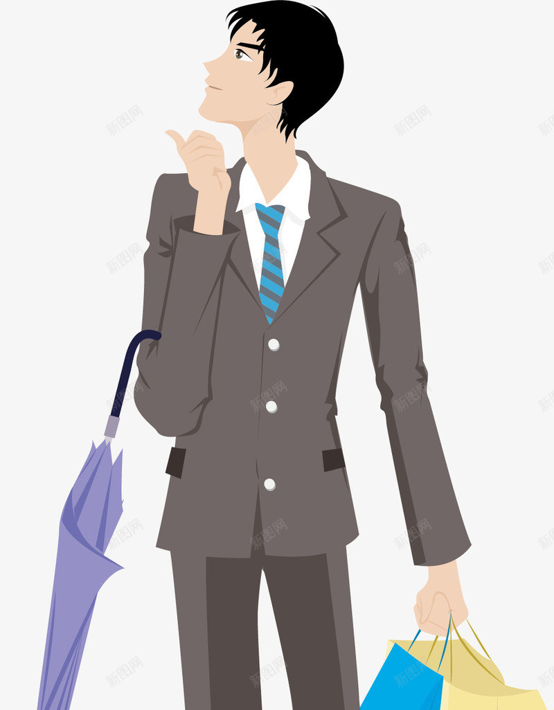 购物男士png免抠素材_新图网 https://ixintu.com 卡通人物男 卡通男人帅气男 男人 男士 男子 矢量男子