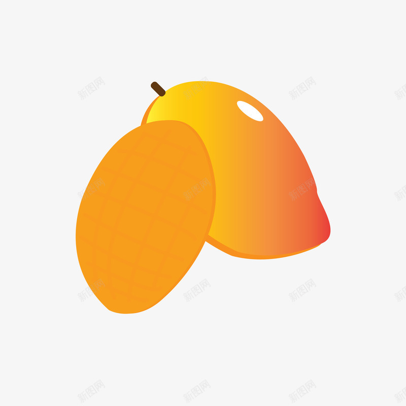 卡通芒果矢量图ai免抠素材_新图网 https://ixintu.com PNG图 PNG图下载 创意卡通 卡通 卡通插图 处暑 插图 水果 芒果 矢量图