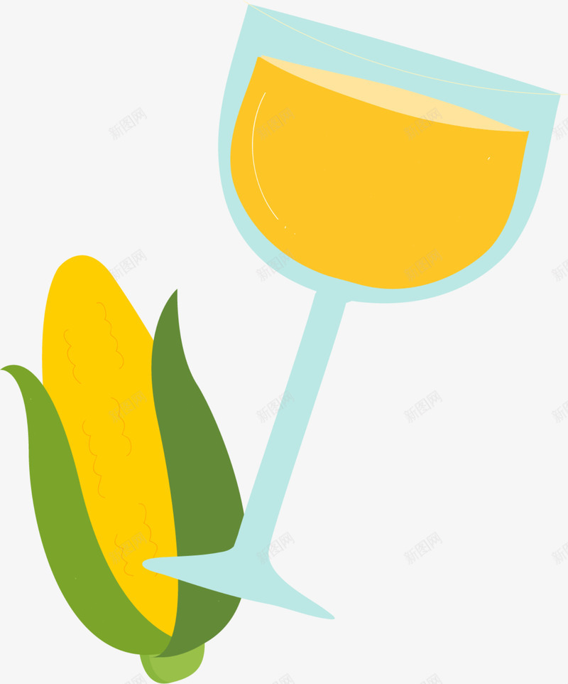 鲜榨饮料橙色玉米汁png免抠素材_新图网 https://ixintu.com 一杯玉米汁 一杯饮料 橙色玉米汁 鲜榨饮料 黄色玉米 黄色玉米汁