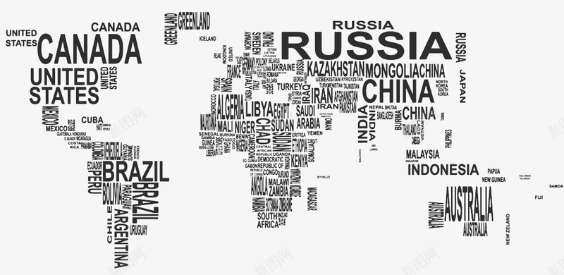 灰色科技感地图png免抠素材_新图网 https://ixintu.com 地理位置 地理名称 文字拼图 科技 科技感地图 英文地图
