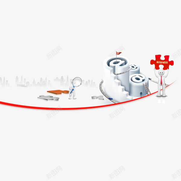 网页创意科技商务小人元素png免抠素材_新图网 https://ixintu.com 小人 科技感 立体