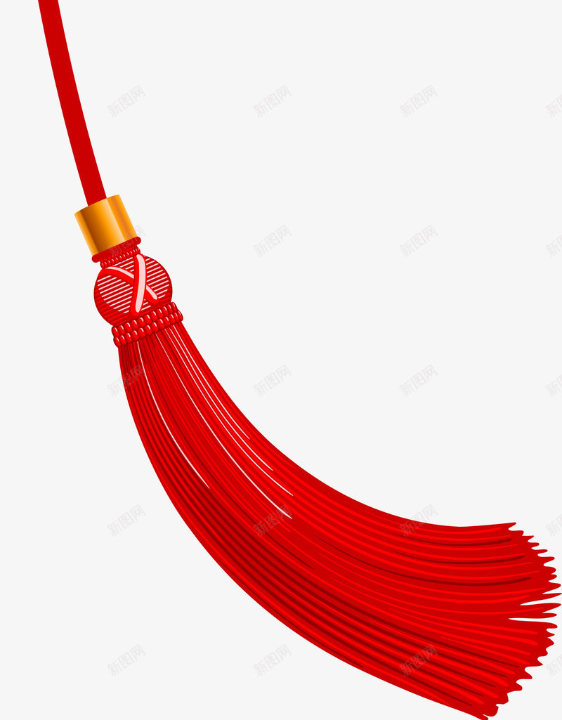 中国风红色飘带流苏png免抠素材_新图网 https://ixintu.com 中国风飘带 新年 新春 春节快乐 流苏 灯笼流苏 织带