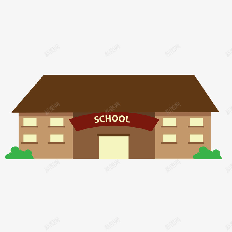 手绘卡通城市学校插画矢量图ai免抠素材_新图网 https://ixintu.com 动车 厂房 厕所 学校 工业生产 工厂设备 巴士 扁平化建筑 洗手间 现代科技 自行车 风车 矢量图