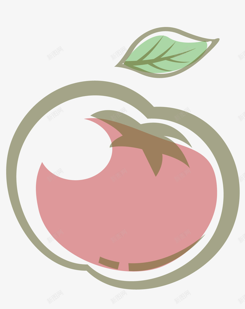 红色番茄矢量图ai免抠素材_新图网 https://ixintu.com 手绘番茄 水果蔬菜 番茄 矢量素材 蔬菜 矢量图