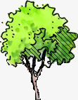 手绘绿色大树公园装饰景观png免抠素材_新图网 https://ixintu.com 公园 大树 景观 绿色 装饰