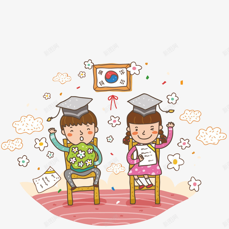 坐在凳子上照毕业照的男女同学png免抠素材_新图网 https://ixintu.com 凳子 同学 毕业 毕业男女 男女