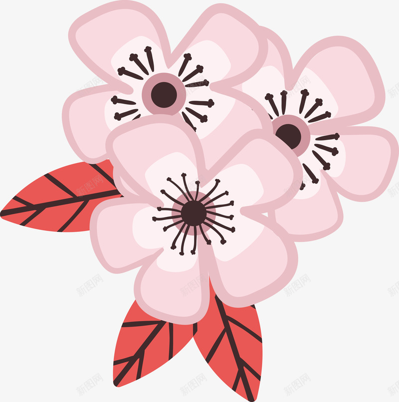 桃花古风桃花朵朵开矢量图ai免抠素材_新图网 https://ixintu.com 手绘桃花瓣 核桃花 桃花 桃花PSD 桃花png 桃花劫 桃花季 桃花眼 桃花花纹 漂浮桃花 白桃花 矢量图