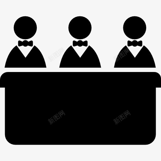 男性委员会身后的三个男人一张长桌子图标png_新图网 https://ixintu.com 三 书桌 人 委员会 日常工作 男 组