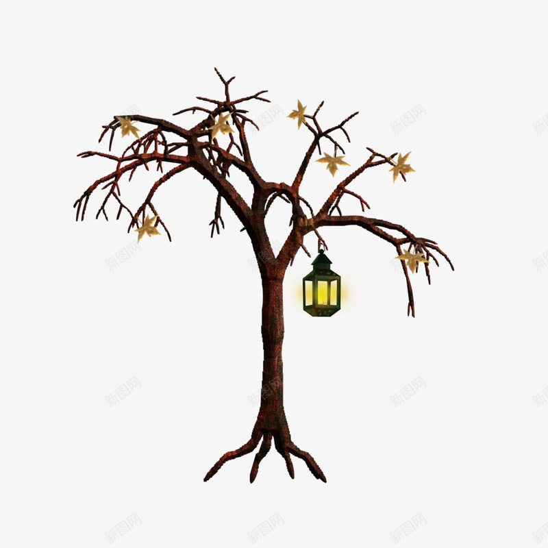 经典手绘大树蝈蝈png免抠素材_新图网 https://ixintu.com 大树 经典