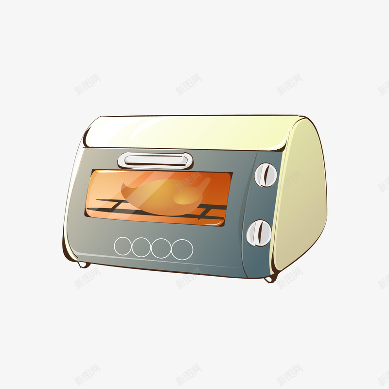 卡通烤箱家电矢量图ai免抠素材_新图网 https://ixintu.com 卡通 厨房用品 家电设计 烤箱 烹饪 电器 矢量图