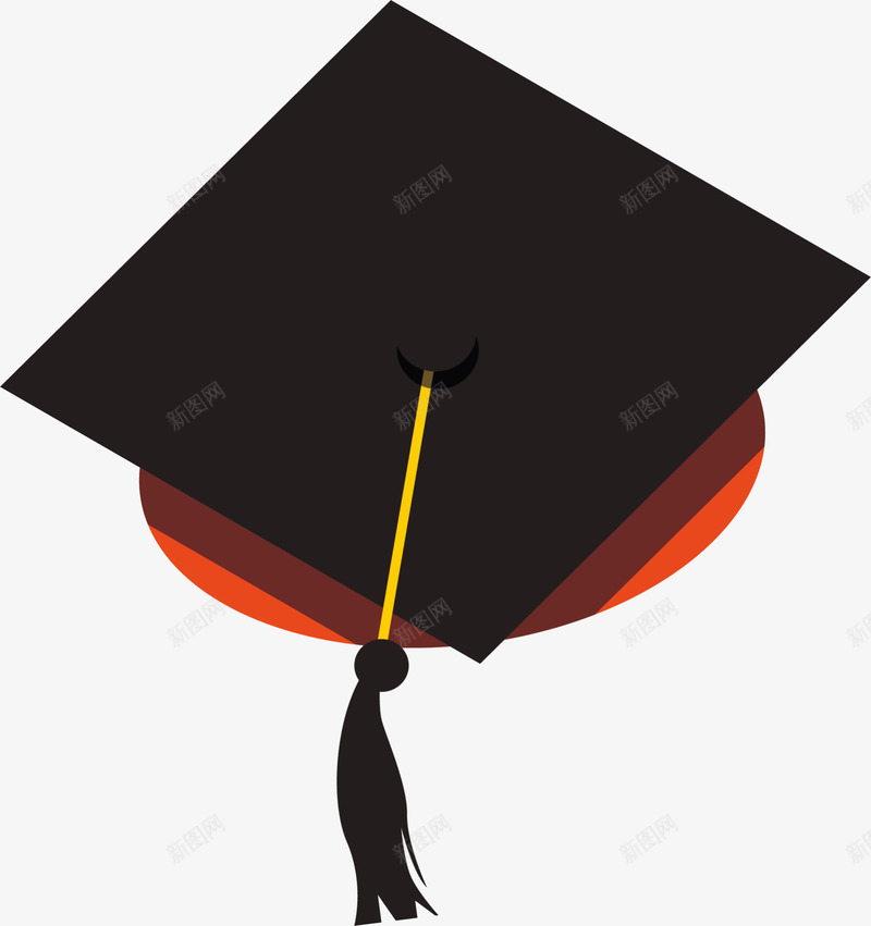 毕业季黑色博士帽png免抠素材_新图网 https://ixintu.com 一顶帽子 博士帽子 学识 毕业季 毕业帽子 黑色博士帽