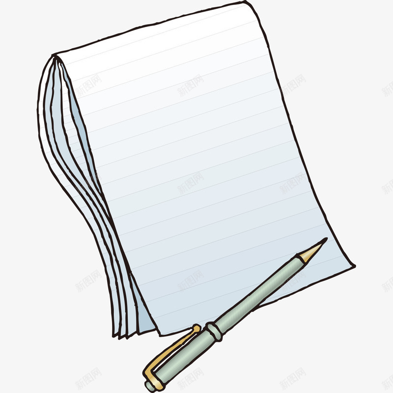 手绘钢笔和纸张png免抠素材_新图网 https://ixintu.com 手绘 手绘钢笔和纸张 纸张 钢笔