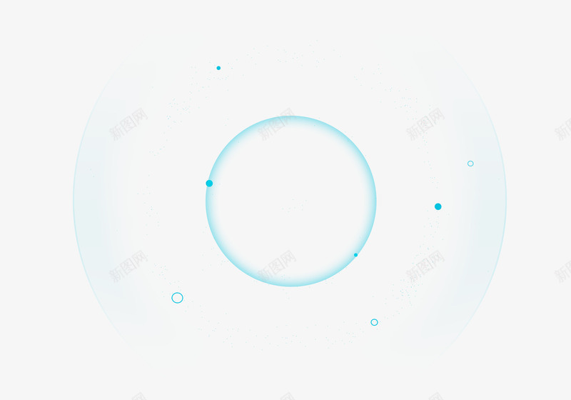 蓝色现代科技圈圈png免抠素材_新图网 https://ixintu.com 圈圈 现代 科技 蓝色