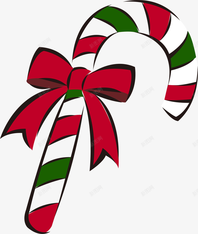 圣诞节蝴蝶结拐杖糖果png免抠素材_新图网 https://ixintu.com Christmas Merry 圣诞快乐 圣诞糖果 圣诞节 拐杖糖果