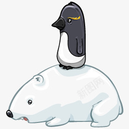 和企鹅躯体重生临时演员png免抠素材_新图网 https://ixintu.com and penguin polarbear 企鹅 和