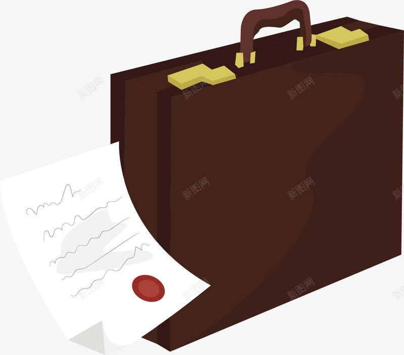 律师工作文件档案矢量图ai免抠素材_新图网 https://ixintu.com 律师 律师文件 律师档案 手提箱 棕色箱子 矢量png 矢量图