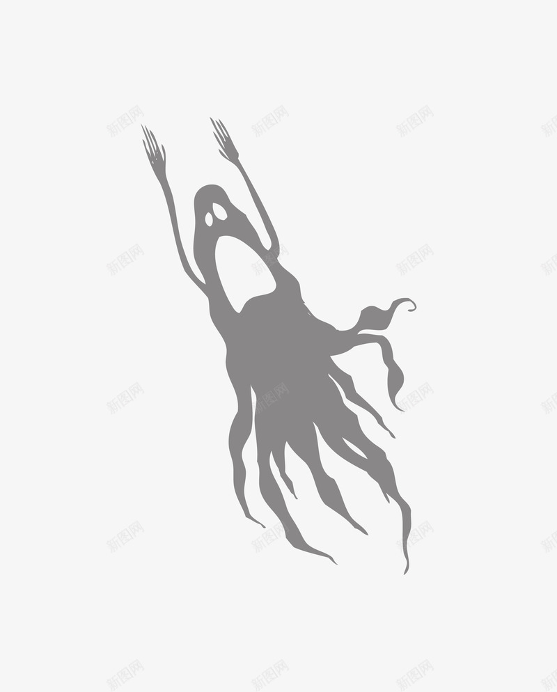 漂浮鬼魂1png免抠素材_新图网 https://ixintu.com 万圣节 夜晚 活动 鬼混 鬼节