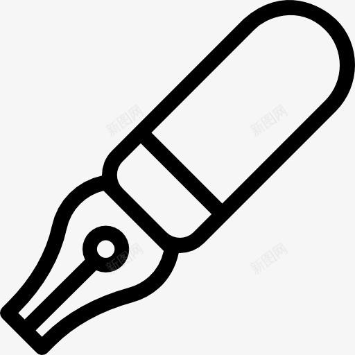 钢笔图标png_新图网 https://ixintu.com 书法 写作 工具和用具 签字 钢笔